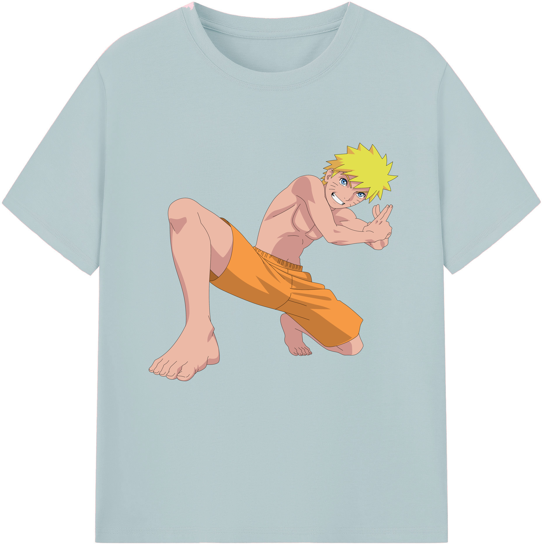 （画像用） NARUTO -ナルト- うずまき ナルト Uzumaki Naruto 綿100％半袖Tシャツ（フロントプリント）